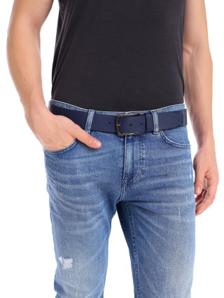 Темно-синій ремінь BOSS : фото 3 - Invogue